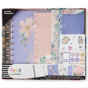 Happy Planner - 2022 Springtime Flora Big Teacher Planner Box Kit - 12 Months